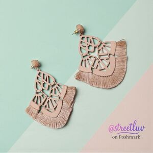 Stella & Dot Alexandria Taupe Blush Earrings